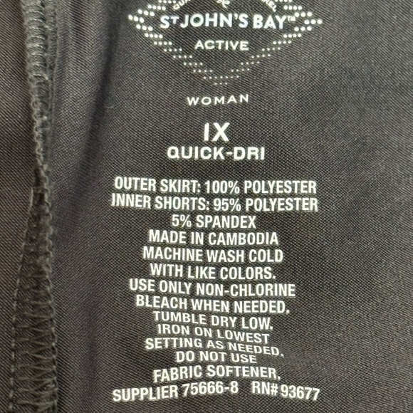 St. John's Bay Active SWIM SKIRT Built in Shorts Size Woman 1X Quick-Dri Gray - Picture 8 of 8